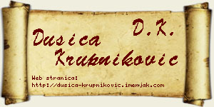 Dušica Krupniković vizit kartica